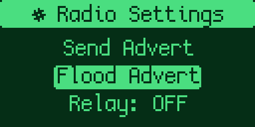 Whisper OS radio settings screen